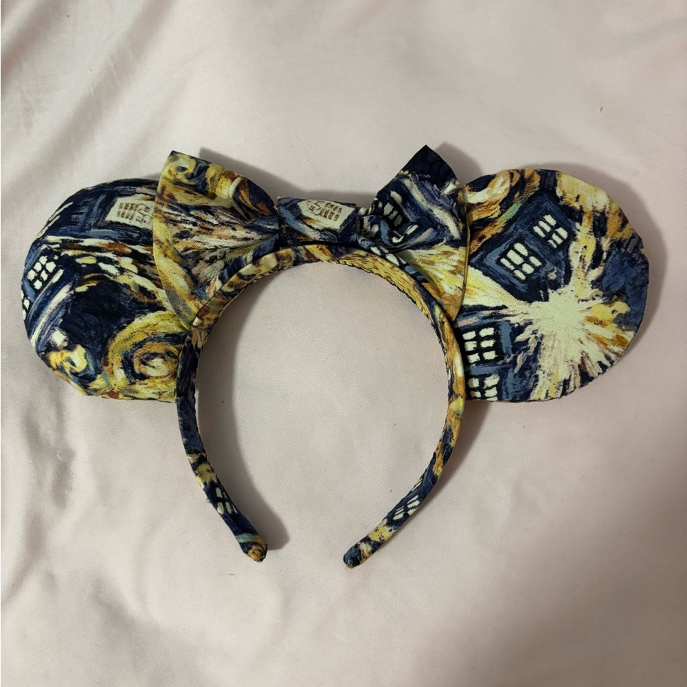 Doctor Who and Starry Night Inspired Mickey Ears Headband